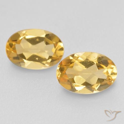 0.80ctw Natürlicher Mittelhelles Gold Citrin, Oval, VS