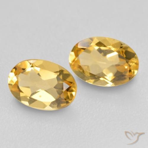 0.80 ct natürliche Mittelhelles Gold Citrin-Edelsteine, Oval, VS