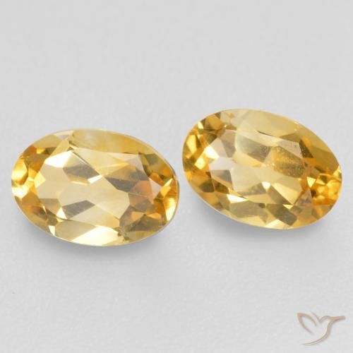 0.83 ct natürliche gold-orange Citrin-Edelsteine, Oval, VVS-VS