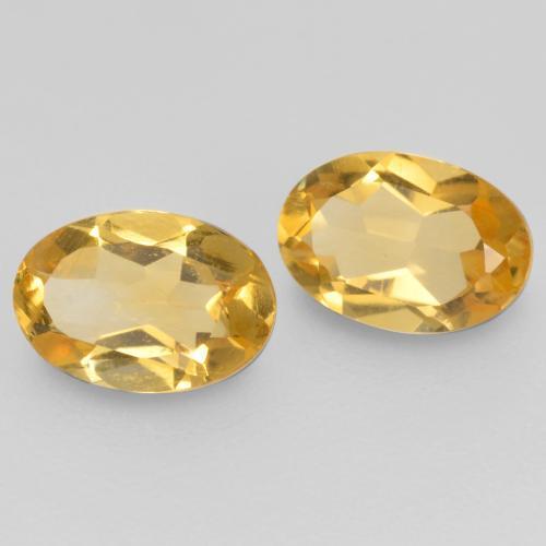 0.80 ct natürliche Mittelgold Citrin-Edelsteine, Oval Schliff, VS
