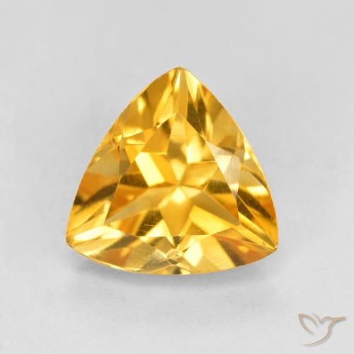 1.10ct Natürlicher Mittel-Helles Orange-Gold Citrin, Trillion, VVS-VS