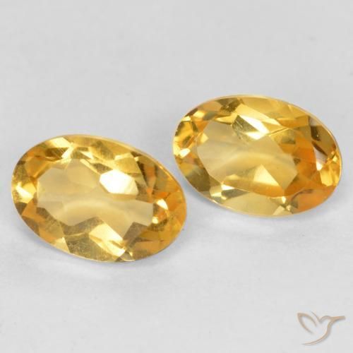 0.75 ct natürliche Mittel-Helles Orange-Gold Citrin-Edelsteine, Oval, VS