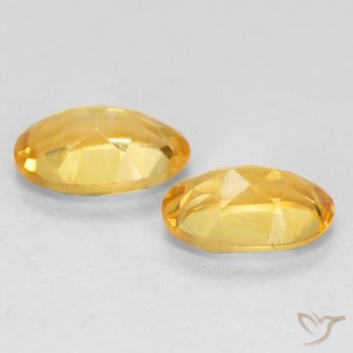 0.75 ct natürliche Mittel-Helles Orange-Gold Citrin-Edelsteine, Oval, VS