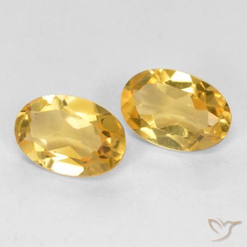 0.74 ct natürliche gold-orange Citrin-Edelsteine, Oval, VS