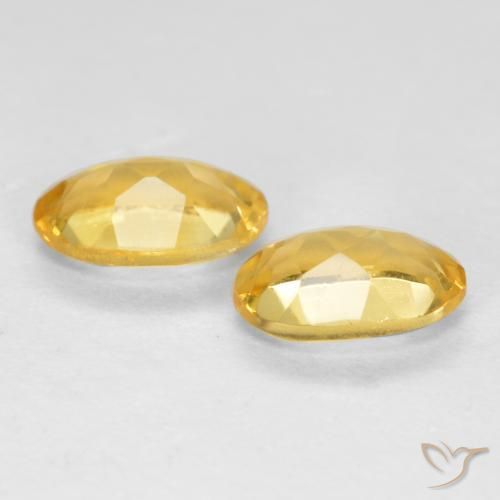 0.74 ct natürliche gold-orange Citrin-Edelsteine, Oval, VS