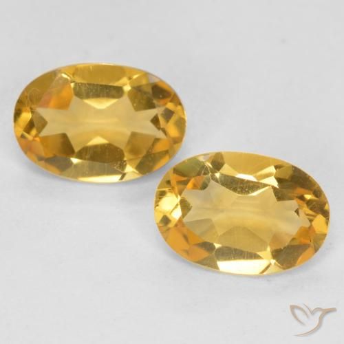0.74ctw Natürlicher Mittelgold Citrin, Oval, VS