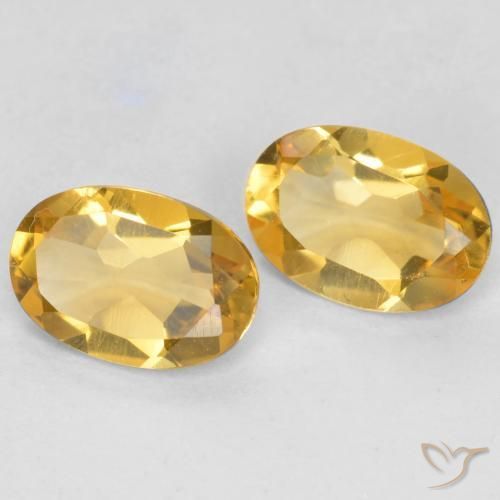 0.74 ct natürliche Mittelgold Citrin-Edelsteine, Oval, VS