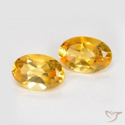 0.81 ct natürliche Mittel-Dunkelgold Citrin-Edelsteine, Oval, VS