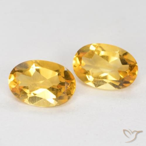 0.81 ct natürliche Tiefes Goldorange Citrin-Edelsteine, Oval, VS