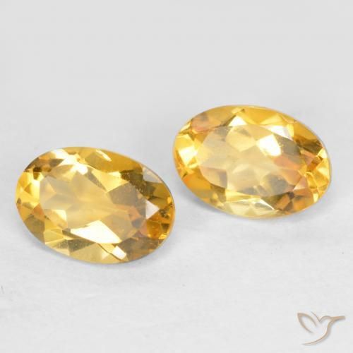 0.87 ct natürliche Tiefes Goldorange Citrin-Edelsteine, Oval, VS