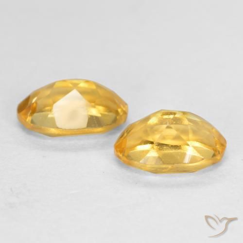 0.87 ct natürliche Tiefes Goldorange Citrin-Edelsteine, Oval, VS
