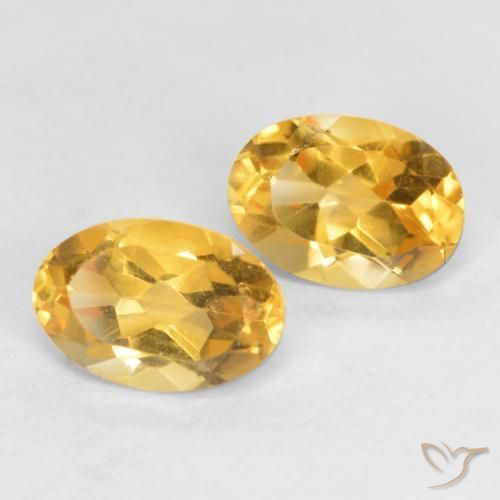 0.82 ct natürliche Mittel-Dunkelgold Citrin-Edelsteine, Oval, VS