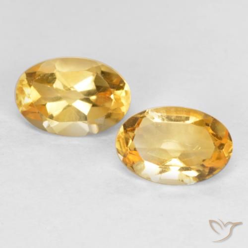 0.75ctw Natürlicher Mittel-Dunkelgold Citrin, Oval, VS