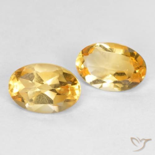 0.75 ct natürliche Mittel-Dunkelgold Citrin-Edelsteine, Oval, VS