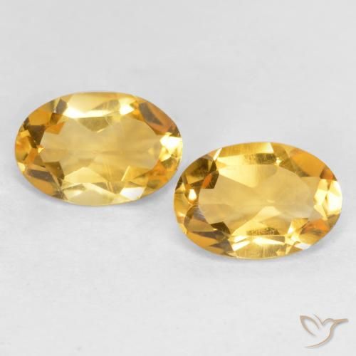 0.72ctw Natürlicher gold-orange Citrin, Oval, VS