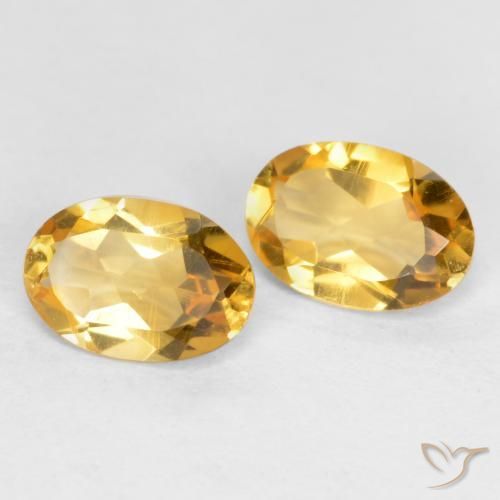 0.72 ct natürliche gold-orange Citrin-Edelsteine, Oval, VS