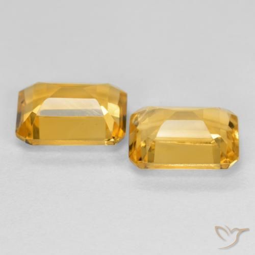 2.84 ct natürliche Orange-Gold Citrin-Edelsteine, Oktagonschliff, VS