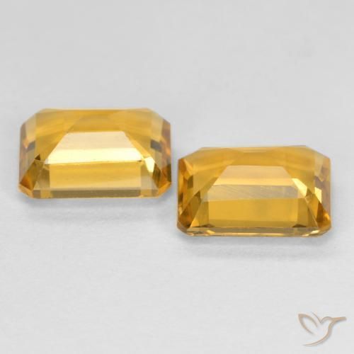 2.93 ct natürliche Mittel Orange-Gold Citrin-Edelsteine, Oktagonschliff, VS