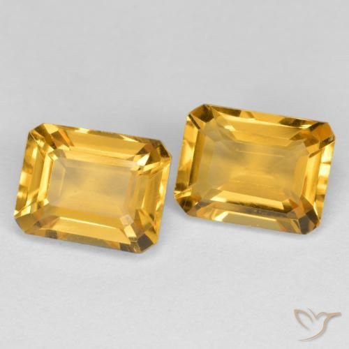 3.02ctw Natürlicher Golden Citrin, Smaragdschliff, VS