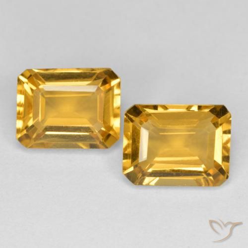 3.02 ct natürliche Golden Citrin-Edelsteine, Oktagonschliff, VS