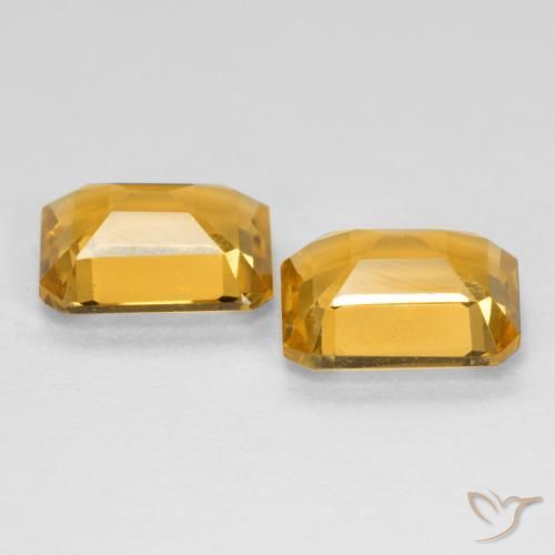 2.67 ct natürliche Orange-Gold Citrin-Edelsteine, Oktagonschliff, VS