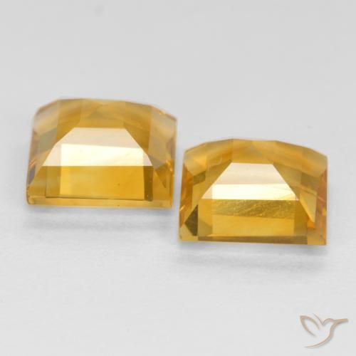 2.85 ct natürliche Tiefes Goldorange Citrin-Edelsteine, Quadrat, VS