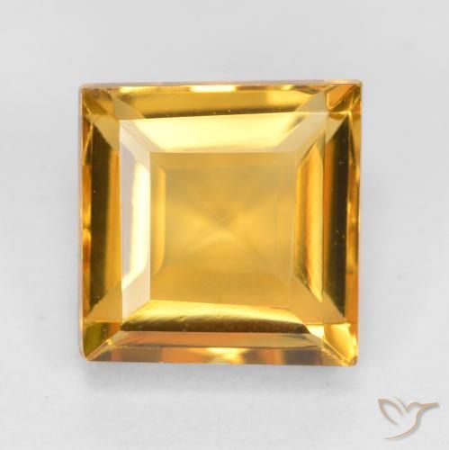 2.00ct Natürlicher Golden Citrin, Quadrat, VVS-VS