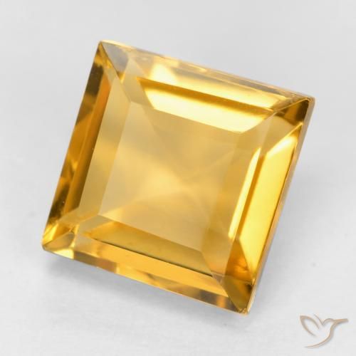 9,17 ctw natürlicher Golden Citrin, Quadrat, VVS-VS