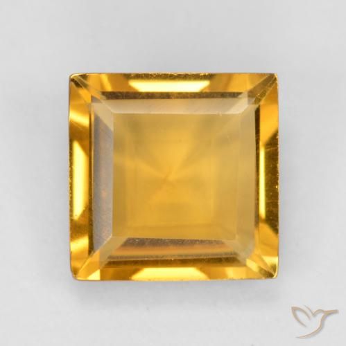 1.48ct Natürlicher Orange-Gold Citrin, Quadrat, VS