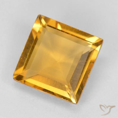 9,17 ctw natürlicher Orange-Gold Citrin, Quadrat, VS