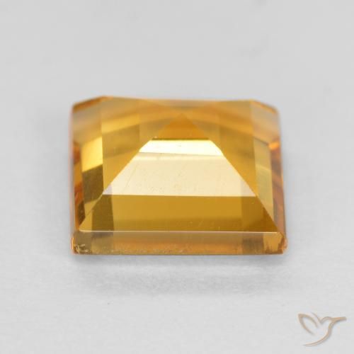 9,17 ctw natürlicher Orange-Gold Citrin, Quadrat, VS