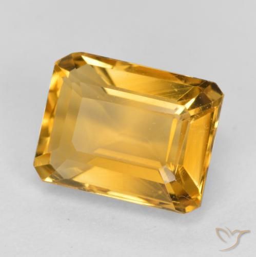9,17 ctw natürlicher Orange-Gold Citrin, Oktagonschliff, VS