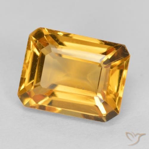 9,17 ctw natürlicher Mittel Orange-Gold Citrin, Oktagonschliff, VS