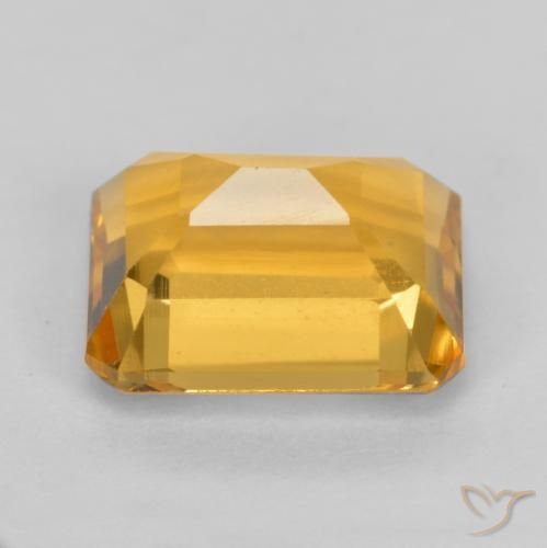 9,17 ctw natürlicher Mittel Orange-Gold Citrin, Oktagonschliff, VS