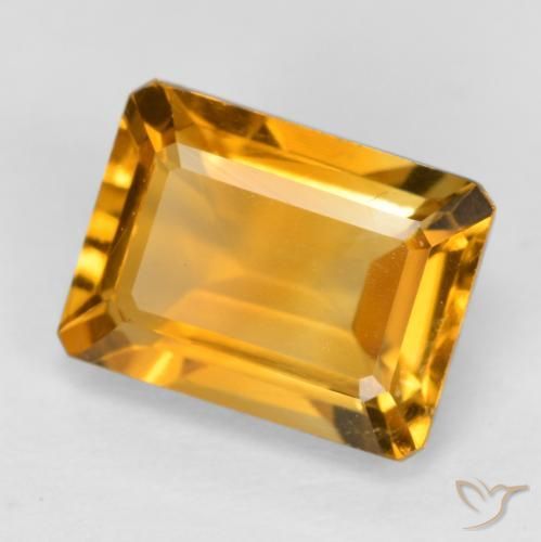 9,17 ctw natürlicher Orange-Gold Citrin, Oktagonschliff, VS
