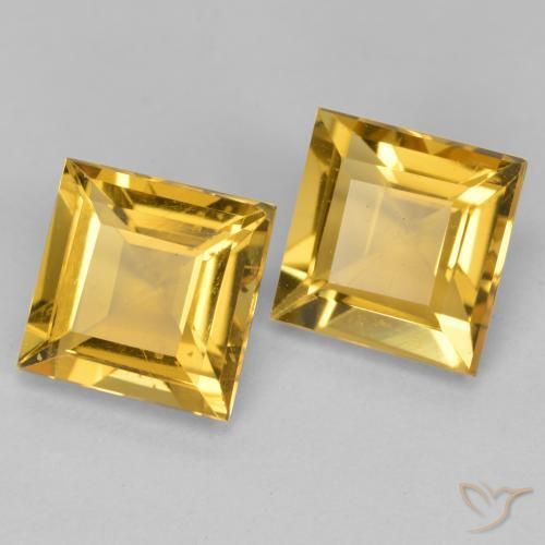 3.02 ct natürliche Tiefes Gold Citrin-Edelsteine, Quadrat, VS
