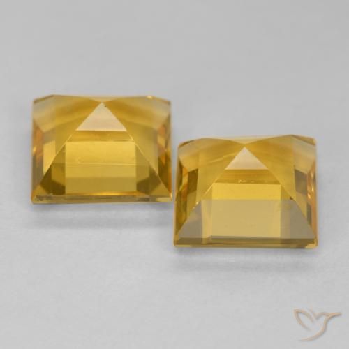 3.02 ct natürliche Tiefes Gold Citrin-Edelsteine, Quadrat, VS