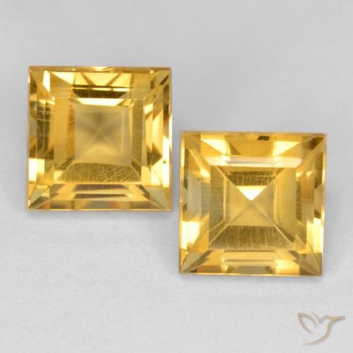 3.59ctw Natürlicher Golden Citrin, Quadrat, VS