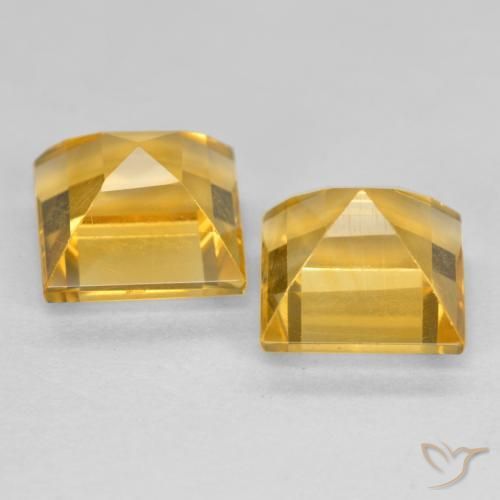 3.59 ct natürliche Golden Citrin-Edelsteine, Quadrat, VS