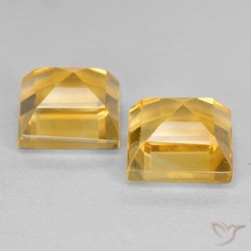 3.65 ct natürliche Golden Citrin-Edelsteine, Quadrat, VS