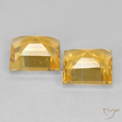2.87 ct natürliche Mittelgold Citrin-Edelsteine, Quadrat, VS