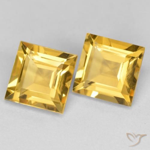 2.99 ct natürliche gold-orange Citrin-Edelsteine, Quadrat, VS