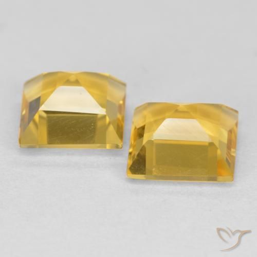 2.99 ct natürliche gold-orange Citrin-Edelsteine, Quadrat, VS