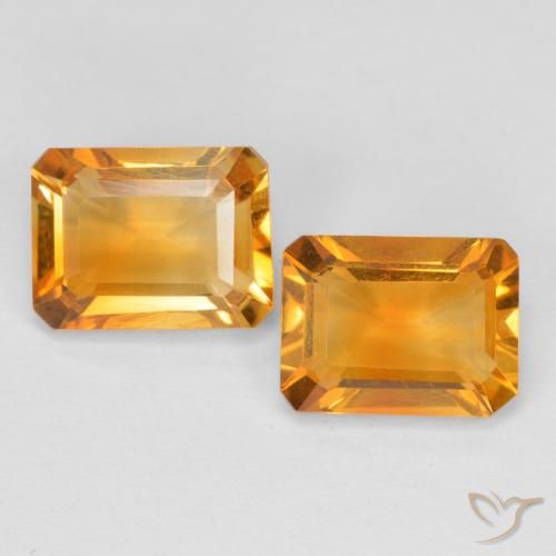 2.88ctw Natürlicher Golden Citrin, Smaragdschliff, VVS-VS