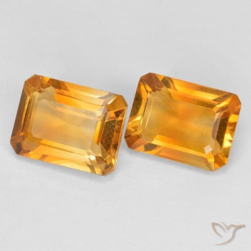 2.88 ct natürliche Golden Citrin-Edelsteine, Oktagonschliff, VVS-VS