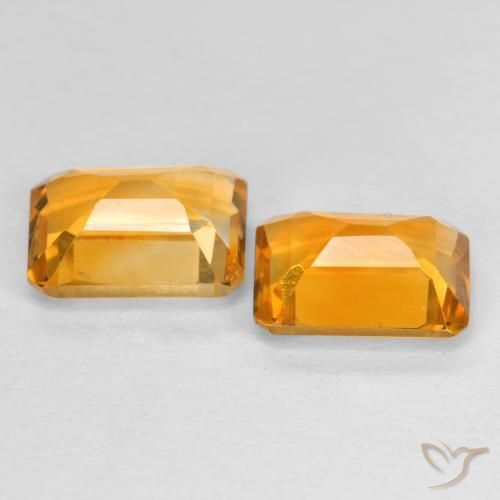 2.88 ct natürliche Golden Citrin-Edelsteine, Oktagonschliff, VVS-VS