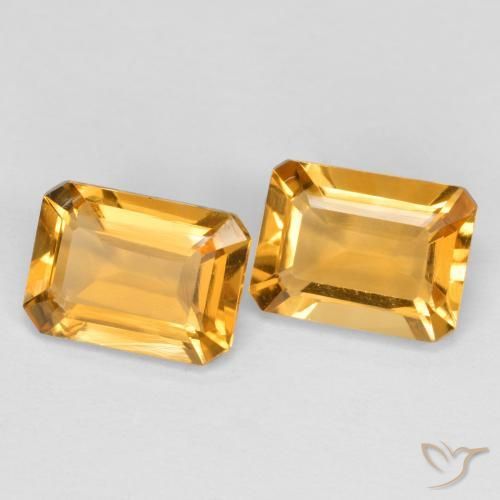 2.54 ct natürliche Dunkelgolden Citrin-Edelsteine, Oktagonschliff, VVS-VS