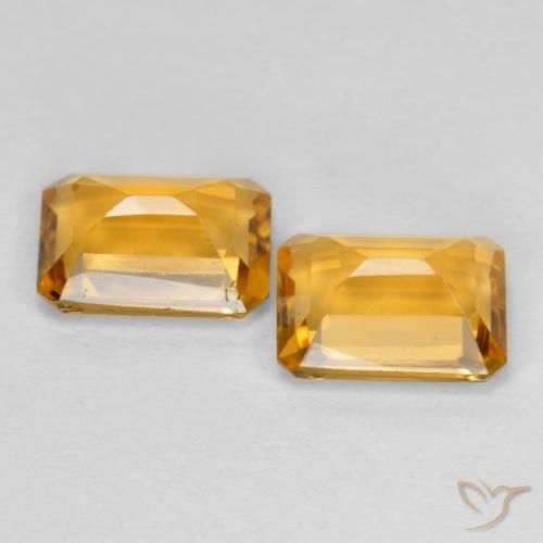 2.54 ct natürliche Dunkelgolden Citrin-Edelsteine, Oktagonschliff, VVS-VS