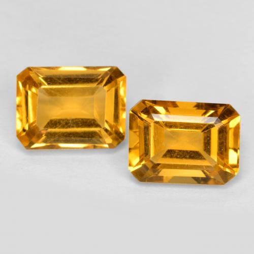 3,02 ct natürliche goldener Citrin-Edelsteine, Smaragdschliff, VVS-VS