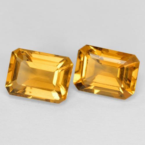 3,02 ct natürliche goldener Citrin-Edelsteine, Smaragdschliff, VVS-VS